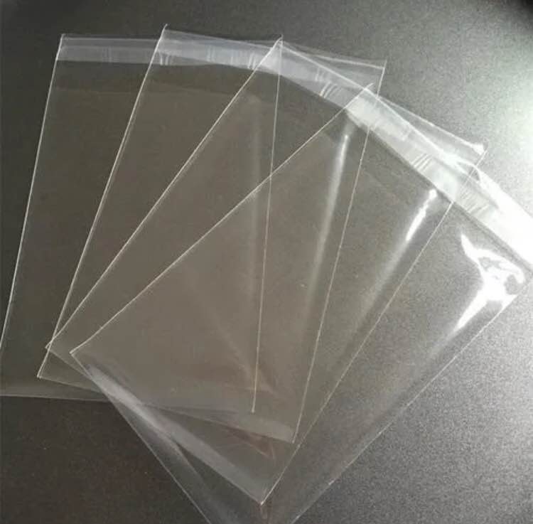 Picture of crystal cellophane poly size (8" x 12") 100 pcs for packaging material with adhesive