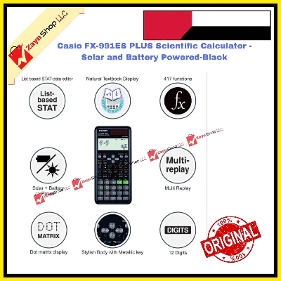 Picture of Casio FX-991ES PLUS- Scientific Calculator - Solar and Battery Powered-Black