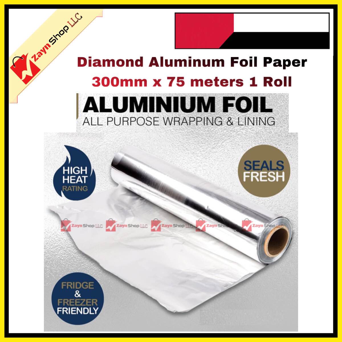 Picture of Diamond Aluminum Foil Paper 300mm x 75 meters 1 Roll