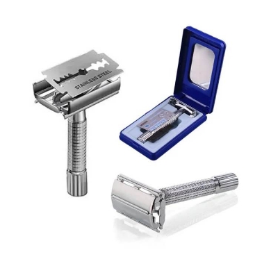 Picture of Safety Razor Stainless Steel Double Edge Men's Comfortable Safety Shaving Razor(Silver)