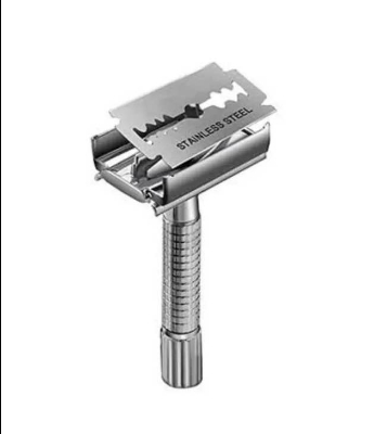 Picture of Safety Razor Stainless Steel Double Edge Men's Comfortable Safety Shaving Razor(Silver)