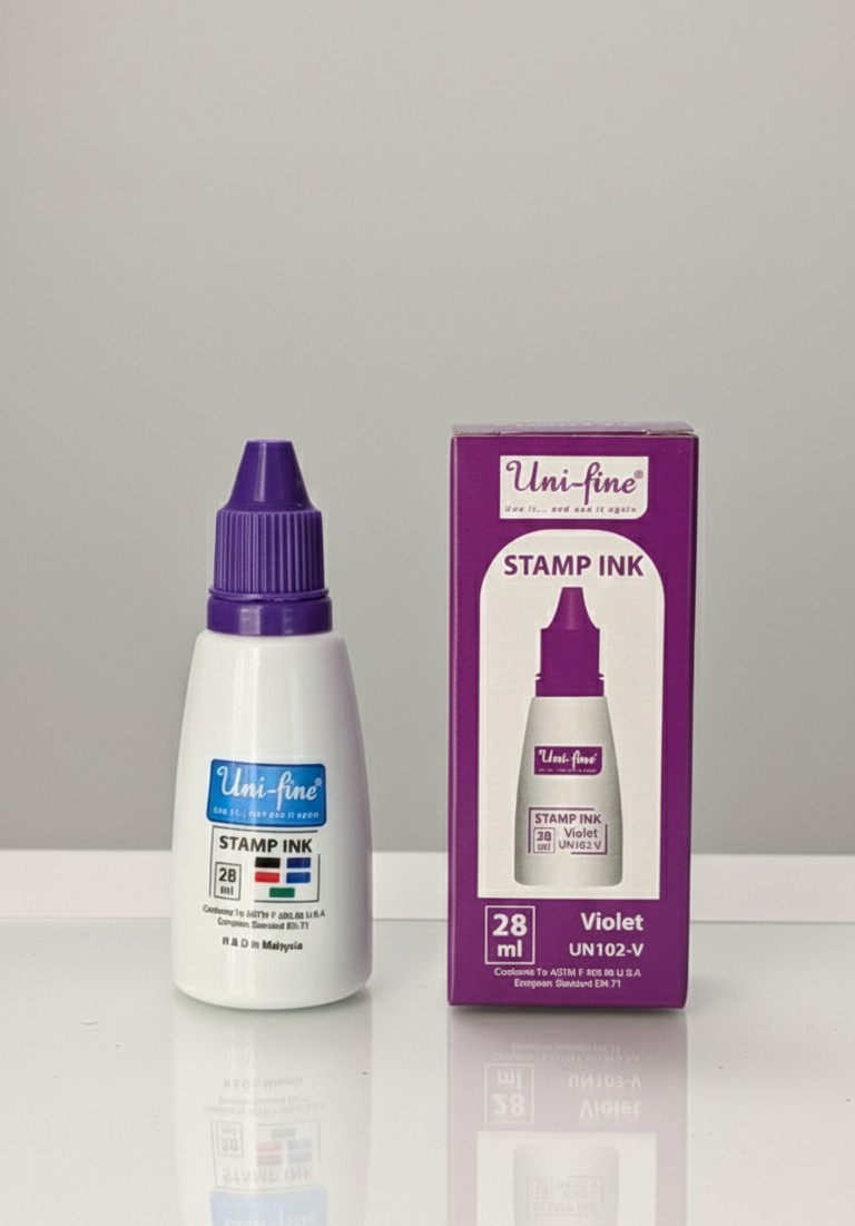 Picture of Uni fine Stamp Pad ink  28ml Red, Violet, Blue 1pcs