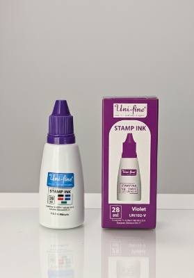 Picture of Uni fine Stamp Pad ink  28ml Red, Violet, Blue 1pcs