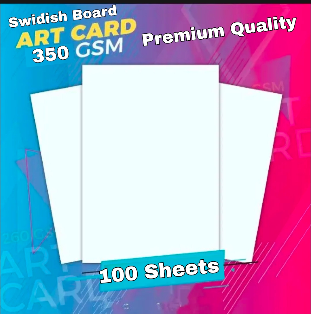Picture of Paper Board Swidish Board Premium Quality Art Card 350 Gsm A4 Size Art Paper Printable 10 pcs