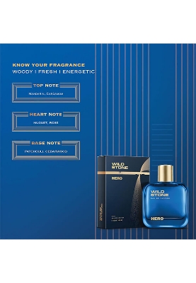 Picture of Wild Stone Hero Perfume for Men  Eau De Parfum 100ml Luxury Long-Lasting Fragrance Premium Perfume Aromatic & Marine Notes