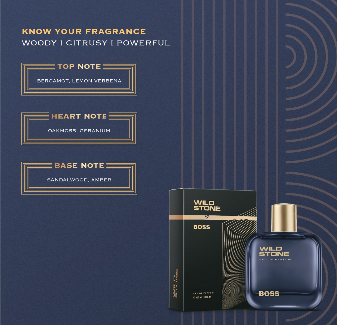 Picture of Wild Stone Boss Perfume for Men  Eau De Parfum 100ml Luxury Long-Lasting Fragrance Premium Perfume for men Infused with Woody & Citrusy Notes