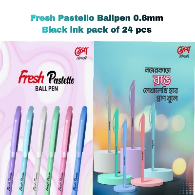 Picture of Fresh Pastello Ballpen 0.6mm Black ink pack of 24 pcs