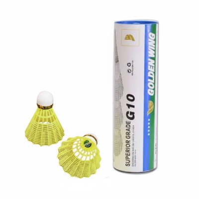 Picture of Badminton Shuttle Cock - Nylon - Superior Grade G10 - 6Pcs - Green - Green