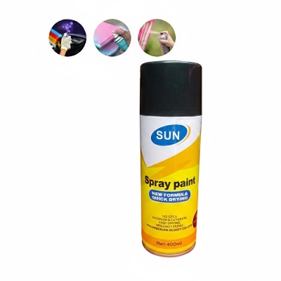 Picture of 400ml - Matt Black - Color Spray Paint - Aerosol Spray - Clear Matt