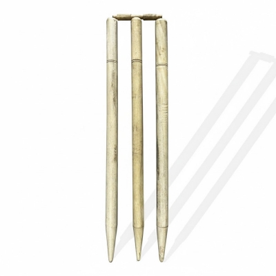 Picture of Wooden Cricket Stumps - 1 Set - Light - Off White