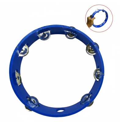 Picture of Plastic Timbrel - 9.5 inch - Blue - Blue