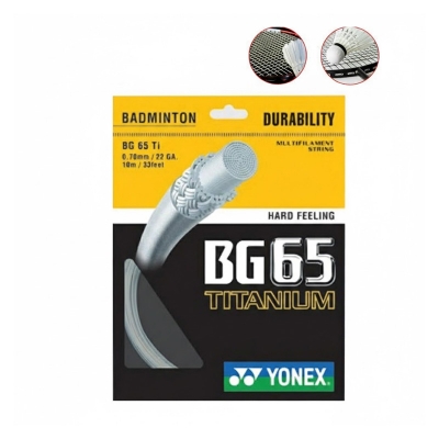 Picture of Badminton String - Yonex - BG65 - Titanium - White