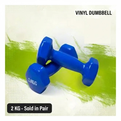 Picture of VINYL DUMBBELL 2KG-1PAIR - Blue