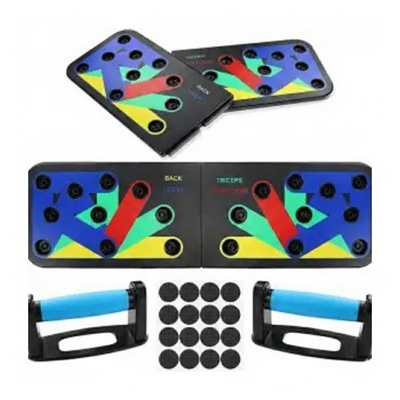 Picture of Foldable Push Up Board, 9 In 1 Multifunction Push-Up Rack - Multicolor