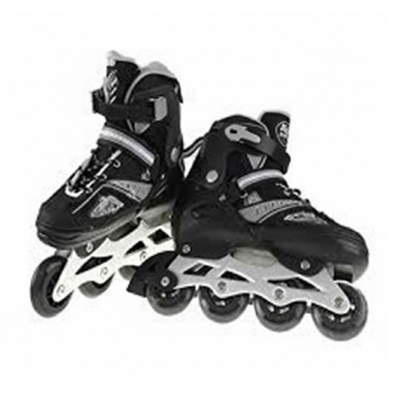 Picture of Inline roller skates shoes Black & White -1 Pair- Size (34-38) - Black