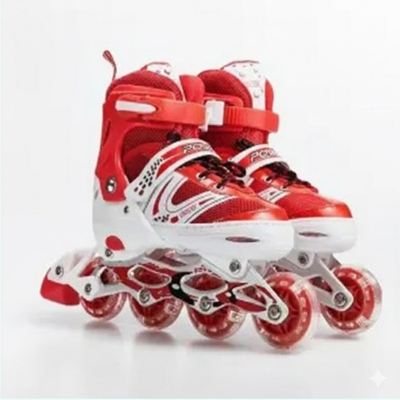 Picture of Inline roller skates shoes Red & White -1 Pair- Size (38-41) - Red