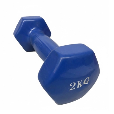 Picture of 2kg vinyl dumbbell - 1 PC - Blue