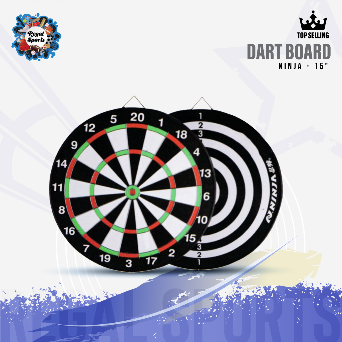 Picture of Dart Board - Ninja - 15" - Multicolor