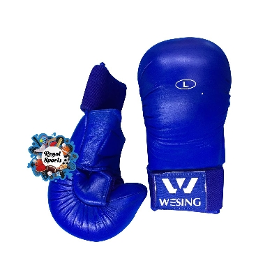 Picture of Karate Gloves - Wesing - Blue - Lather - Size - L - Blue