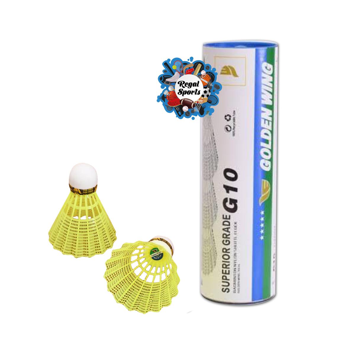 Picture of Badminton Shuttle Cock - Nylon - Superior Grade G10 - 6Pcs - Green - Green