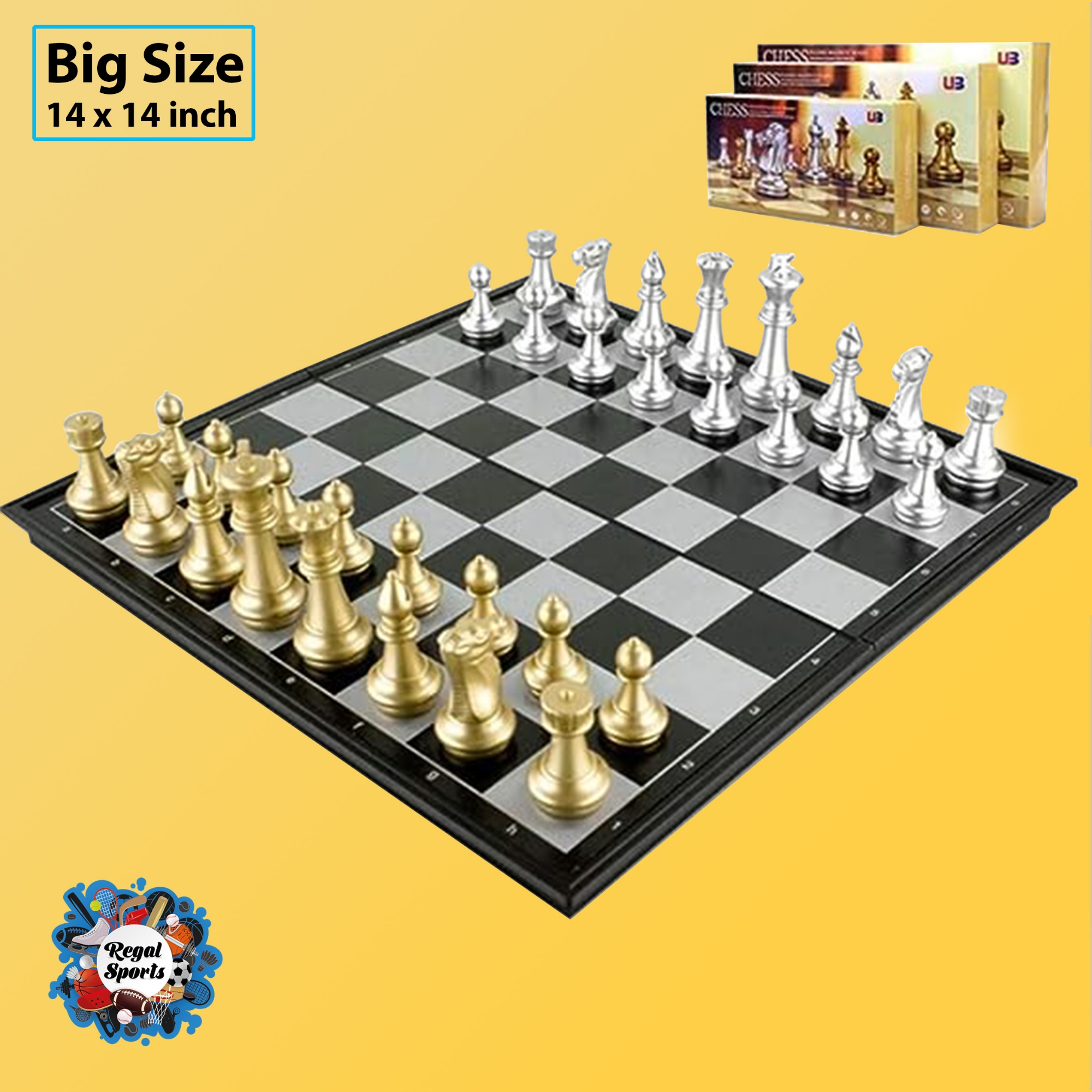 Picture of Chess Board - Magnetic & Folding - 4912-A - 14 inch - Multicolor