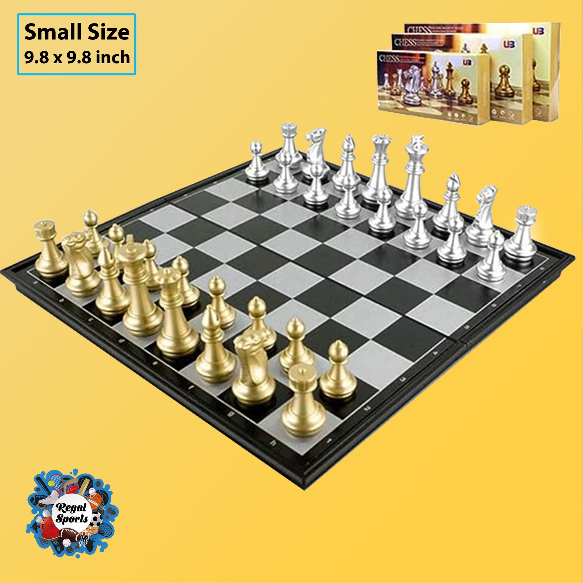 Picture of Chess Board - Magnetic & Folding - 3810-A - 9.8 inch - Multicolor