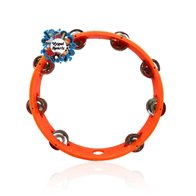 Picture of Plastic Timbrel - 9.5 inch - Orange - Orange