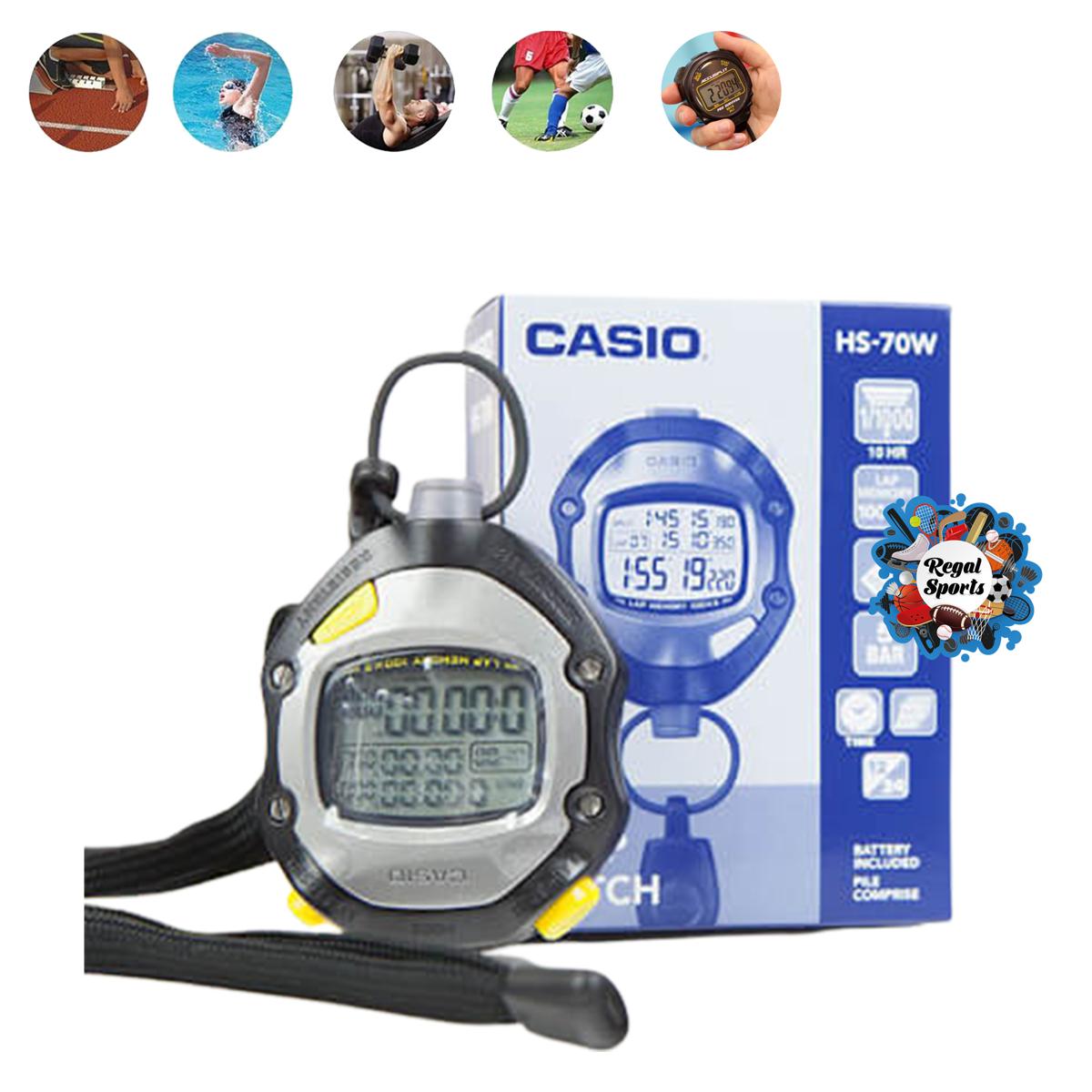 Picture of Casiio HS-70W Black Digital Stop Watch - Black