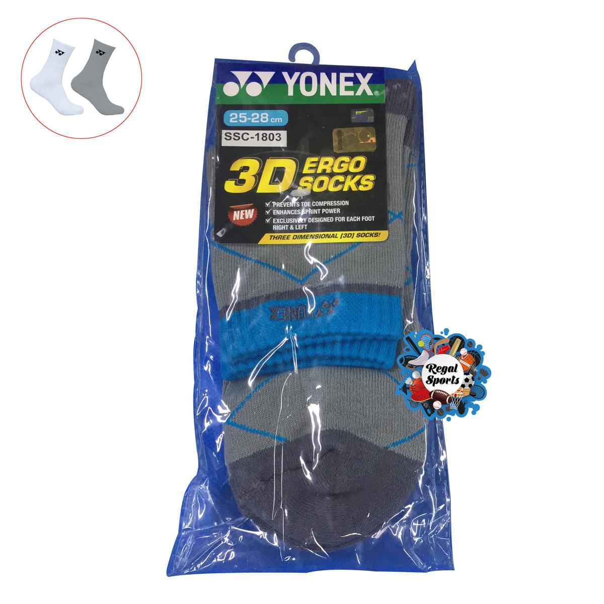 Picture of Yonex Badminton Sports Socks - 1 Pair - Grey - Grey