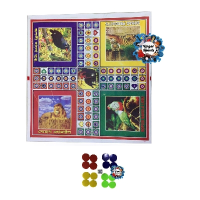 Picture of Ludo Board with Guti, Chhakka - Medium - Multicolor