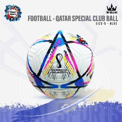 Picture of Football - Qatar Special Club Ball - Size-5 - Blue - Multicolor