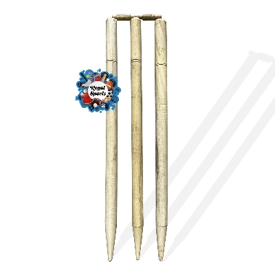 Picture of Wooden Cricket Stumps - 1 Set - Light - Off White