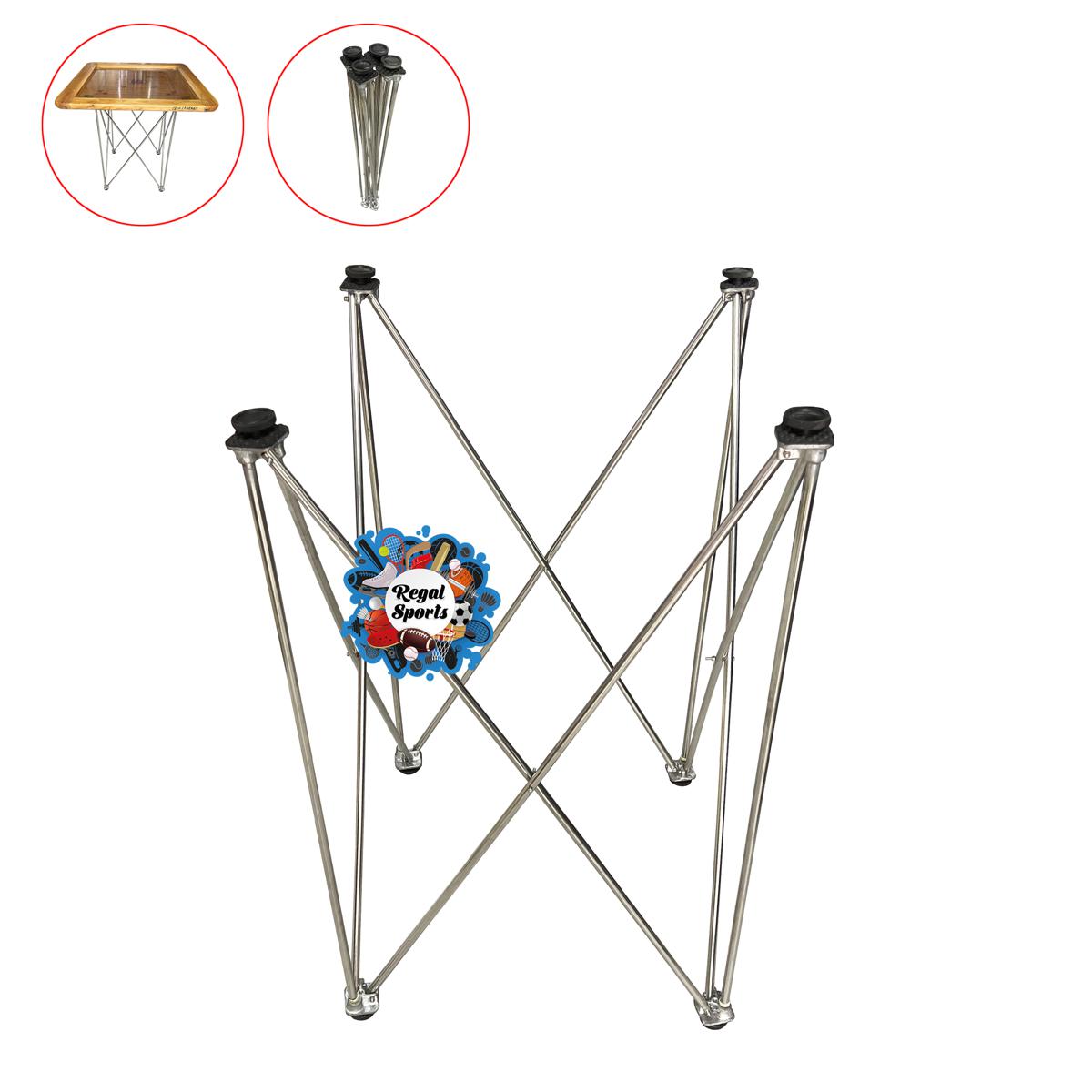 Picture of Carrom Board Folding Stand - Stainless Steel - 56 inch - Silver