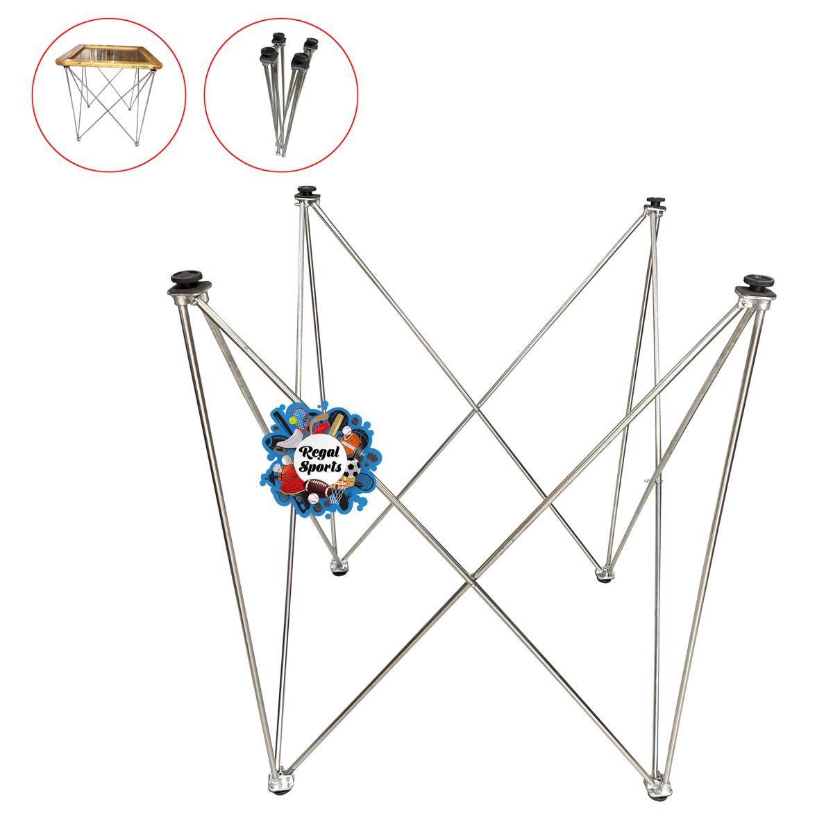 Picture of Carrom Board Folding Stand - Stainless Steel - 50 Inch - Silver