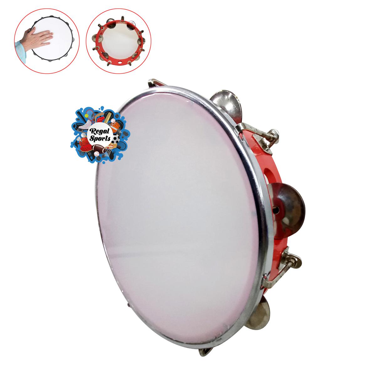 Picture of Tambourine Drum Round Percussion - 8 Inch - Red