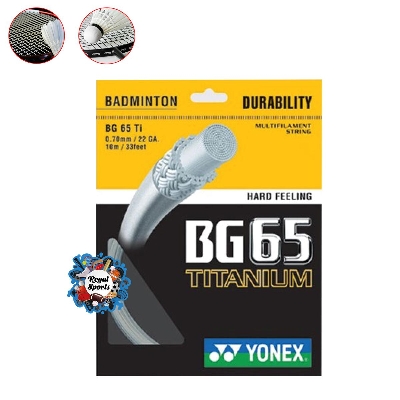 Picture of Badminton String - Yonex - BG65 - Titanium - White
