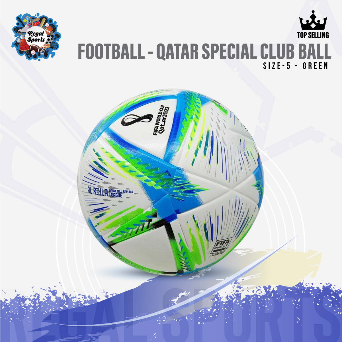 Picture of Football - Qatar Special Club Ball - Size-5 -Green - Green