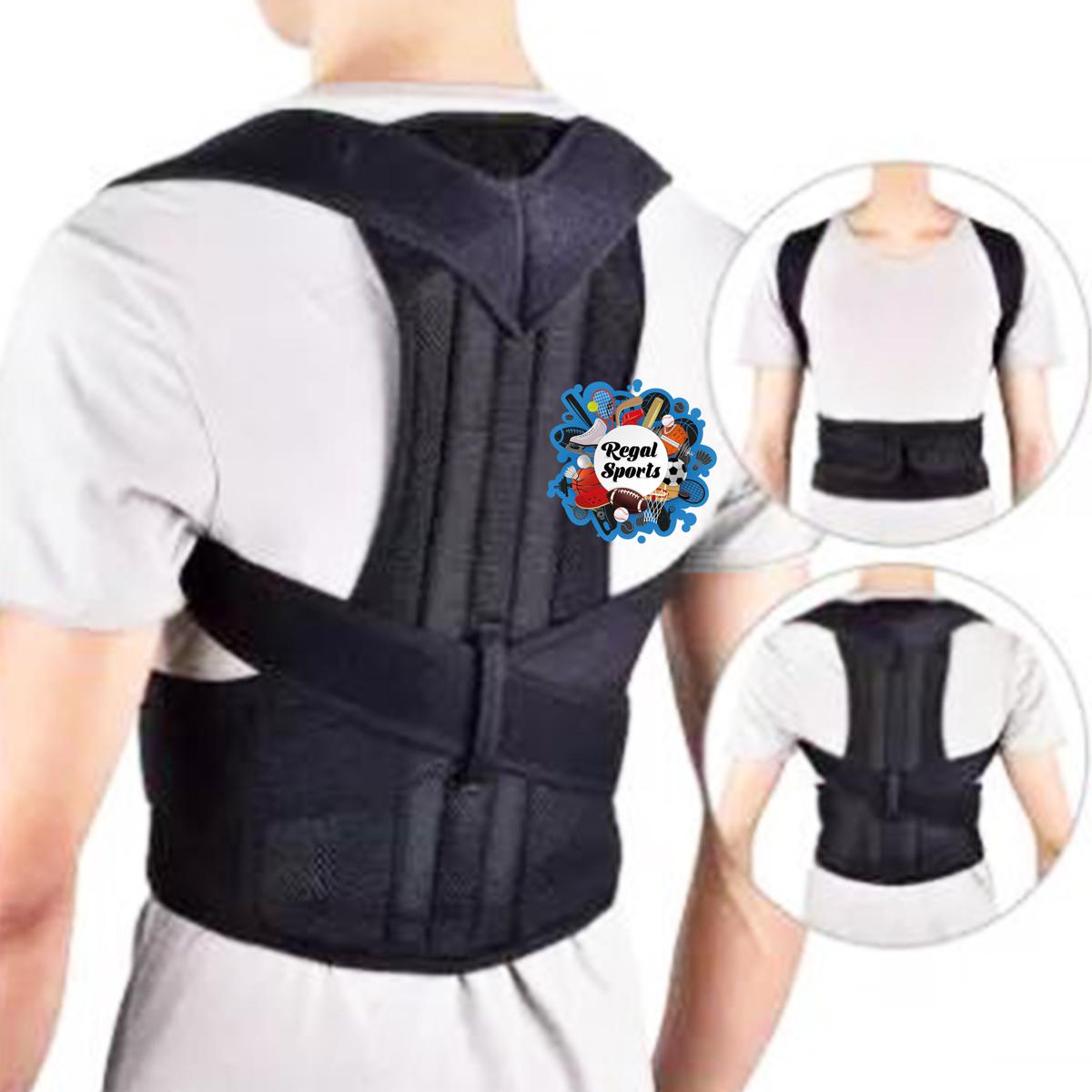 Picture of Adjustable Back Posture Corrector Back Pain Relief Belt Spine Waist Support Correction Straps Posture Belt - Black