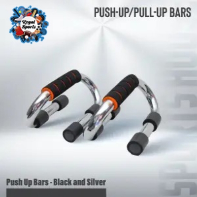 Picture of 2 pcs Push Up Bars-Black & Silver - Multicolor