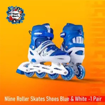 Picture of Inline roller skates shoes Red & White -1 Pair- Size (36-38) - Blue