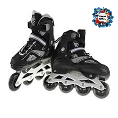 Picture of Inline roller skates shoes Black & White -1 Pair- Size (34-38) - Black