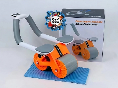 Picture of Abdominal Roller Ab Wheel Roller Automatic Rebound Ab Roller Wheel Abdominal Exercises Abdominal Exercise Equipment with Knee Pad - Multicolor