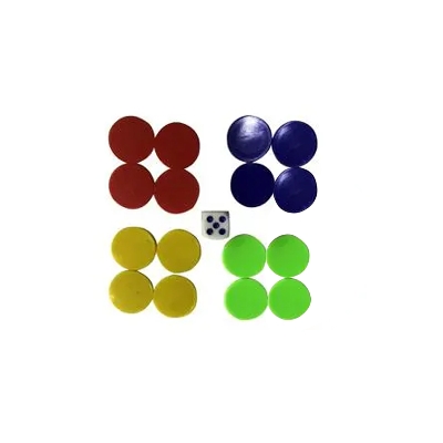 Picture of Ludo Board with Guti and Chhakka - Large Size for Fun Family Gaming Easy to Use and Maintain - Multicolor