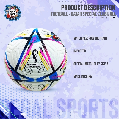 Picture of Football - Qatar Special Club Ball - Size-5 - Blue - Multicolor