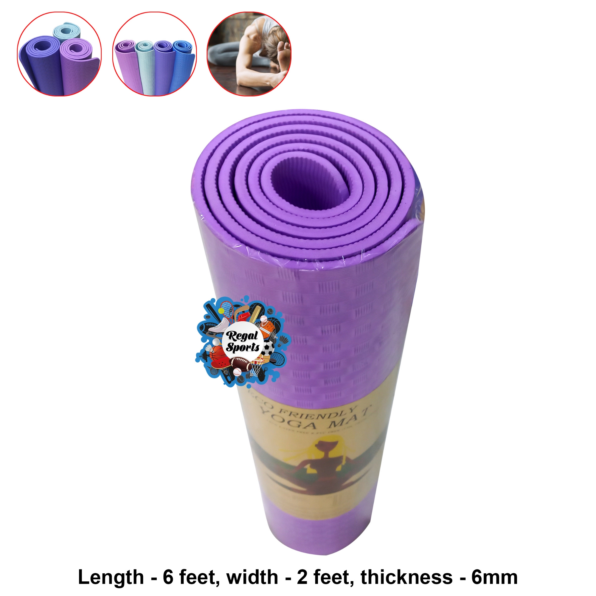 Picture of Mat - Yoga Pati mat - 2 feet x 6 feet - 8mm