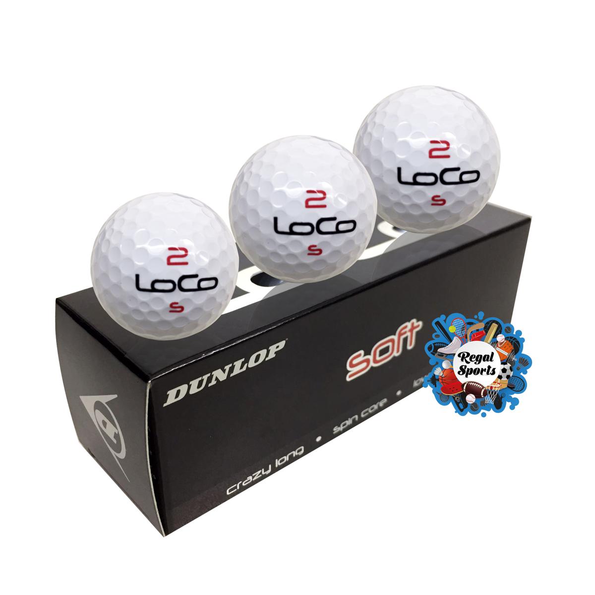 Picture of Golf Ball - Dunlop - Loco Soft - 3 Pcs - White