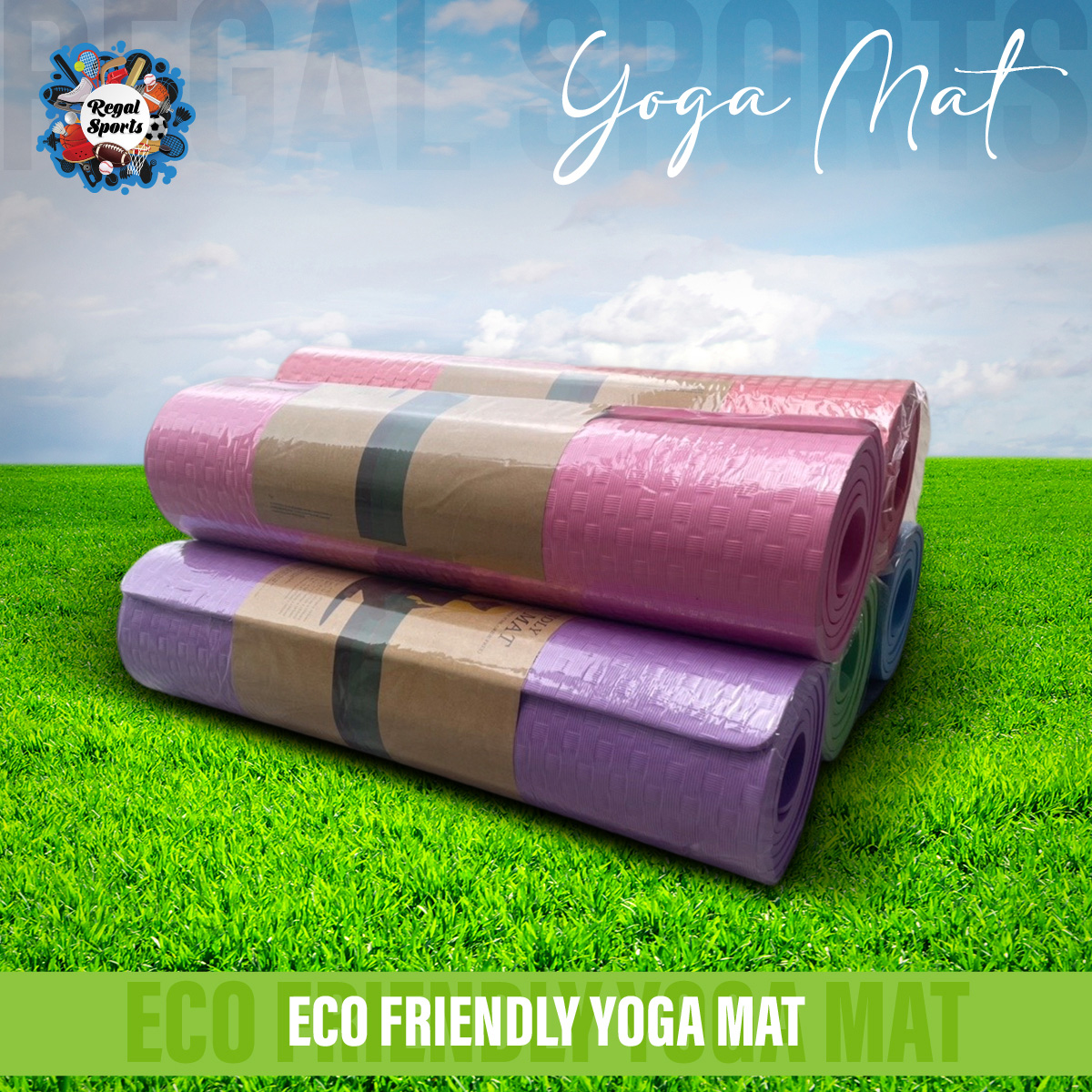 Picture of Mat - Yoga Pati mat-23.5"x 70.5" - Blue