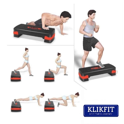 Picture of High Quality Adjustable Aerobic Stepper | Easy to Use and Maintain - Refine Your Workout with this Durable Fitness Tool - Black