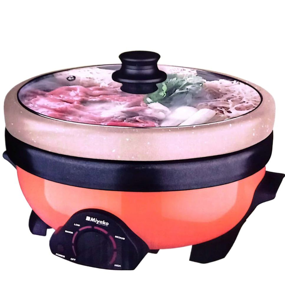 Picture of Miyako Double Pot Multi cooker, Electric Curry Cooker With Double Pot, Removable non-stick pan, Automatic cooking and warming system MC-350D (4 LTR)