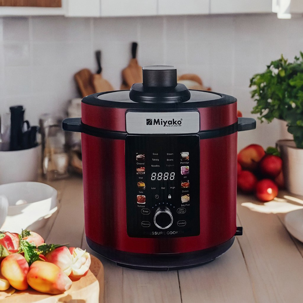 Picture of Miyako EPC-80HD-DBL Digital Electric Pressure Cooker with Double Pot | 8.0 Liter